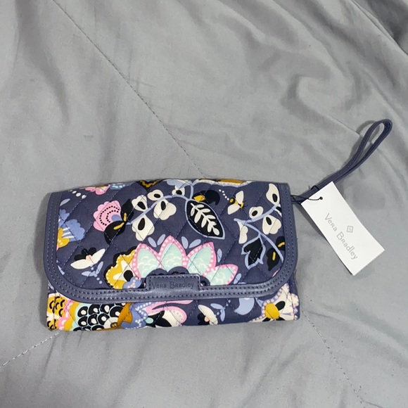 Vera Bradley Handbags - NWT Vera Bradley Trimmed Wristlet in Charmont Meadow